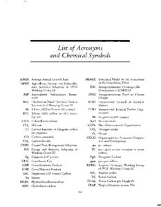 List of Acronyms and Chemical Symbols AAGR AFOS