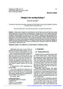 Apidologie[removed]–143 c INRA/DIB-AGIB/ EDP Sciences, 2006 DOI: [removed]apido:[removed]