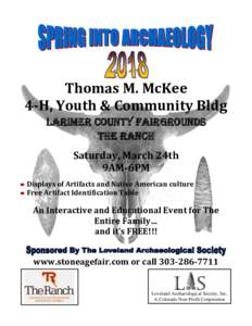 Thomas M. McKee 4-H, Youth & Community Bldg Larimer County Fairgrounds The Ranch Saturday, March 24th 9AM-6PM