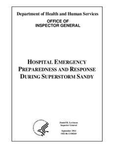 Hospital Emergency Preparedness and Response During Superstorm Sandy  (OEI[removed]; 09/14)