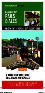 south devon railway great events  Bank Holiday Rails & Ales