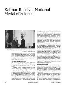 Kalman Receives National Medal of Science