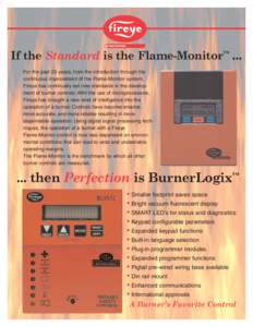 If the Standard is the Flame-Monitor™ ... For the past 20 years, from the introduction through the continuous improvement of the Flame-Monitor system, Fireye has continually set new standards in the development of burn