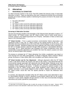 FINAL Section 4(f) Evaluation K-10 South Lawrence Trafficway C.  Alternatives