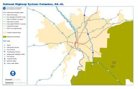 Geography of Georgia / Connector / Columbus /  Georgia / Miami Central Station / Road transport / Interstate Highway System / National Highway System / Land transport