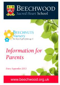 Information for Parents Entry September 2013 www.beechwood.org.uk