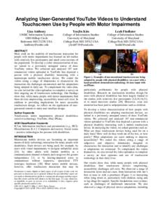 Analyzing User-Generated YouTube Videos to Understand Touchscreen Use by People with Motor Impairments