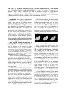 Scattering / Particle size / Particle / Surface roughness / Physics / Colloidal chemistry / Nuclear physics