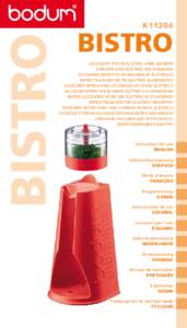BISTRO  K11204 BISTRO ACCESSORY FOR AN ELECTRIC HAND BLENDER