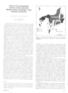 Borax in the supraglacial moraine of the Lewis Cliff, Buckley Island quadrangle—First antarctic occurrence J.J. FITZPATRICK and DANIEL