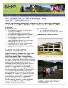 U.S. EPA Pacific Island Newsletter - April[removed]Inaugural Issue