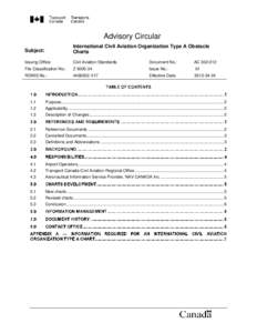 Advisory Circular Subject: International Civil Aviation Organization Type A Obstacle Charts