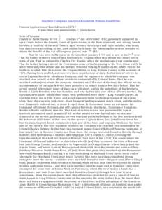 Southern Campaign American Revolution Pension Statements Pension Application of Enoch Breeden S1747 Transcribed and annotated by C. Leon Harris State of Virginia } County of Spotsylvania to wit. }