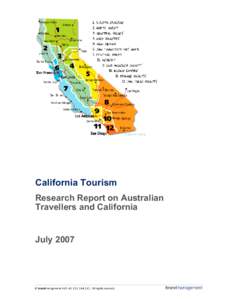 Yosemite National Park / Tourism / Napa County /  California / Market segmentation / Amusement park / Geography of California / Marketing / Sierra Nevada