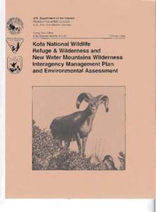KOFA NATIONAL WILDLIFE REFUGE & WILDERNESS AND NEW WATER MOUNTAINS WILDERNESS INTERAGENCY MANAGEMENT PLAN AND ENVIRONMENTAL ASSESSMENT