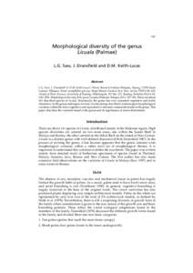 187  Morphological diversity of the genus