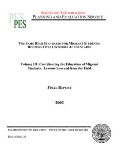 Dual language / Elementary and Secondary Education Act / Ohio Migrant Education Center / Education / Education theory / Office of Migrant Education