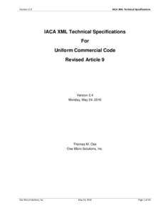 Version 2.4  IACA XML Technical Specifications IACA XML Technical Specifications For
