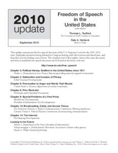 2010 update Freedom of Speech in the United States