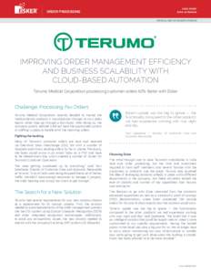 Terumo / Supply chain management / Enterprise resource planning / Order management system / Esker / Workflow / Electronic data interchange / Esker SA / Business / Computing / Technology