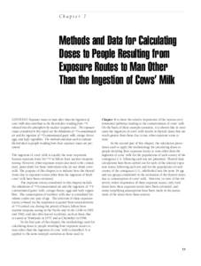 Chapter 7  Methods and Data for Calculating Doses to People Resulting from Exposure Routes to Man Other Than the Ingestion of Cows’ Milk