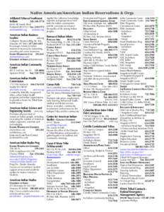 Colville Indian Reservation / Nez Perce people / Spokane people / Spokane /  Washington / Nespelem tribe / Sanpoil tribe / Salishan languages / Federally recognized tribes / Indian Health Service / Interior Salish / Washington / Western United States