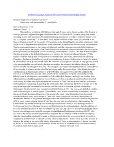 Southern Campaign American Revolution Pension Statements & Rosters Pension Application of Gideon Carr S3119 Transcribed and annotated by C. Leon Harris State of Tennessee } S.S. Dickson County }