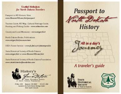 Useful Websites for North Dakota Travelers Passport to ND Historic Sites