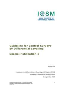 Guideline for Control Surveys by Differential Levelling Special Publication 1 Version 2.1