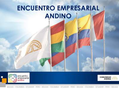 ENCUENTRO EMPRESARIAL ANDINO ANTECEDENTES  En un momento en que los Países Andinos se recuperaban de la crisis internacional de los años, los Ministros de Comercio de los 4 Países Andinos en el año