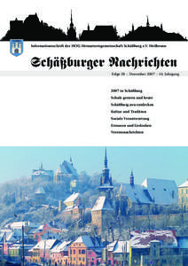 Informationsschrift der HOG-Heimatortsgemeinschaft Schäßburg e.V. Heilbronn  Schäßburger Nachrichten