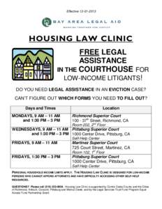 Microsoft Word - HOUSING LAW CLINIC FLYER[removed]doc