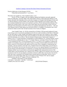 Southern Campaign American Revolution Pension Statements & Rosters Pension Application of John Dempsey S34744 Transcribed and annotated by C. Leon Harris. VA