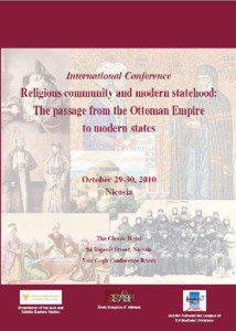 Religious community and modern statehood: The passage from the Ottoman Empire to modern states
