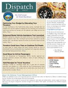 Dispatch Defense Travel Volume IV, Issue 1  Spring 2011