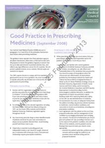 Supplementary Guidance[removed]Good Practice in Prescribing
