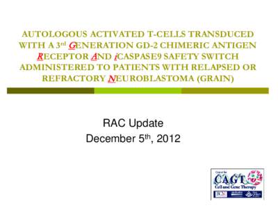 Basic Mechanisms of Oncology: Neuroblastoma