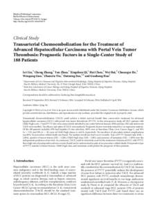 Transarterial Chemoembolization for the Treatment of Advanced Hepatocellular Carcinoma with Portal Vein Tumor Thrombosis: Prognostic Factors in a Single-Center Study of 188 Patients