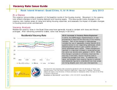 Rock Island Arsenal: Quad Cities, IL & IA Area  July 2013 At a Glance