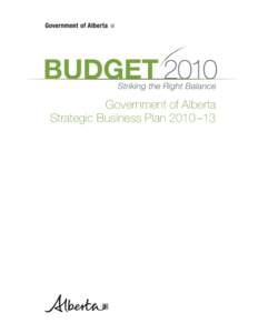[removed]Government of Alberta Strategic Business Plan