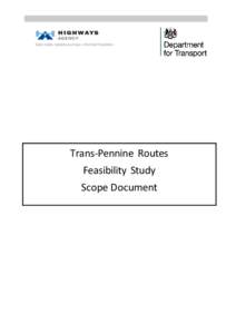 Trans-Pennine Routes Feasibility Study Scope Document