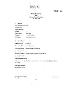 FEB[removed]k) Summary for Sirona Dental Systems. inCoris TZI 1.