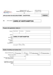 Microsoft Word - APPLICATION FOR A BUILDING PERMIT  UNCERTIFIED    Building Act 2011