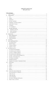 TOWN OF WATSON LAKE  BY-LAWTable of Contents I. Table of Contents .................................................................................................................................................0