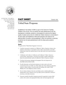 Tribal Court-State Court Forum Page 1 of 3 JUDICIAL COUNCIL OF CALIFORNIA 455 Golden Gate Avenue