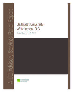 Gallaudet University / Middle States Association of Colleges and Schools / Urban Land Institute / The Model Secondary School / New York Avenue / Edward Miner Gallaudet / Thomas Hopkins Gallaudet / Deaf culture / Education in the United States / Eastern Collegiate Football Conference