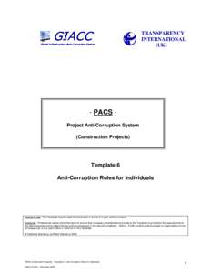 GIACC Global Infrastructure AntiAnti-Corruption Centre TRANSPARENCY INTERNATIONAL (UK)