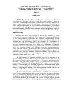 Primary education / Education in the United States / Gross enrolment ratio / Cognition / Education in South Africa / Education in Djibouti / Education / Education in India / Knowledge