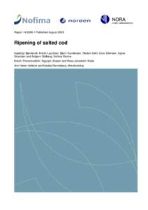 Microsoft Word - RapportRipening of salted cod.doc