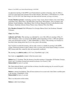 KPFK / Minutes / Quorum / Reconsideration of a motion / Motion / Commit / Table / Adjournment / Subsidiary motion / Parliamentary procedure / Principles / Second